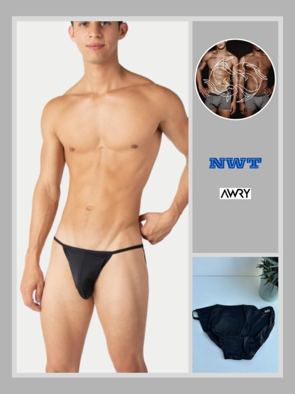 Awry - SHOWOFF Men's Swim Bikini - Black (M)